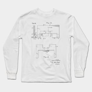 Manufacture for use of labels for bottles Vintage Patent Hand Drawing Long Sleeve T-Shirt